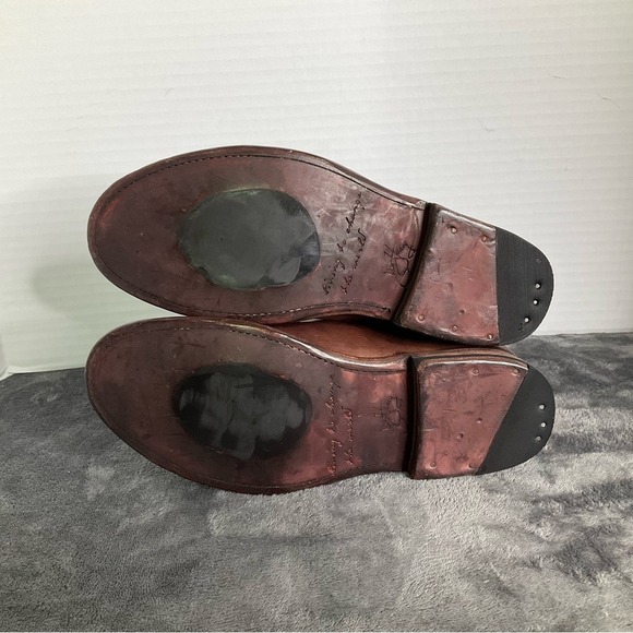 John Fluevog Shoes Living Malcolm‎ Goodyear Welt Zipper Gusset Men Sz 5 & W Sz 7 - Picture 10 of 13